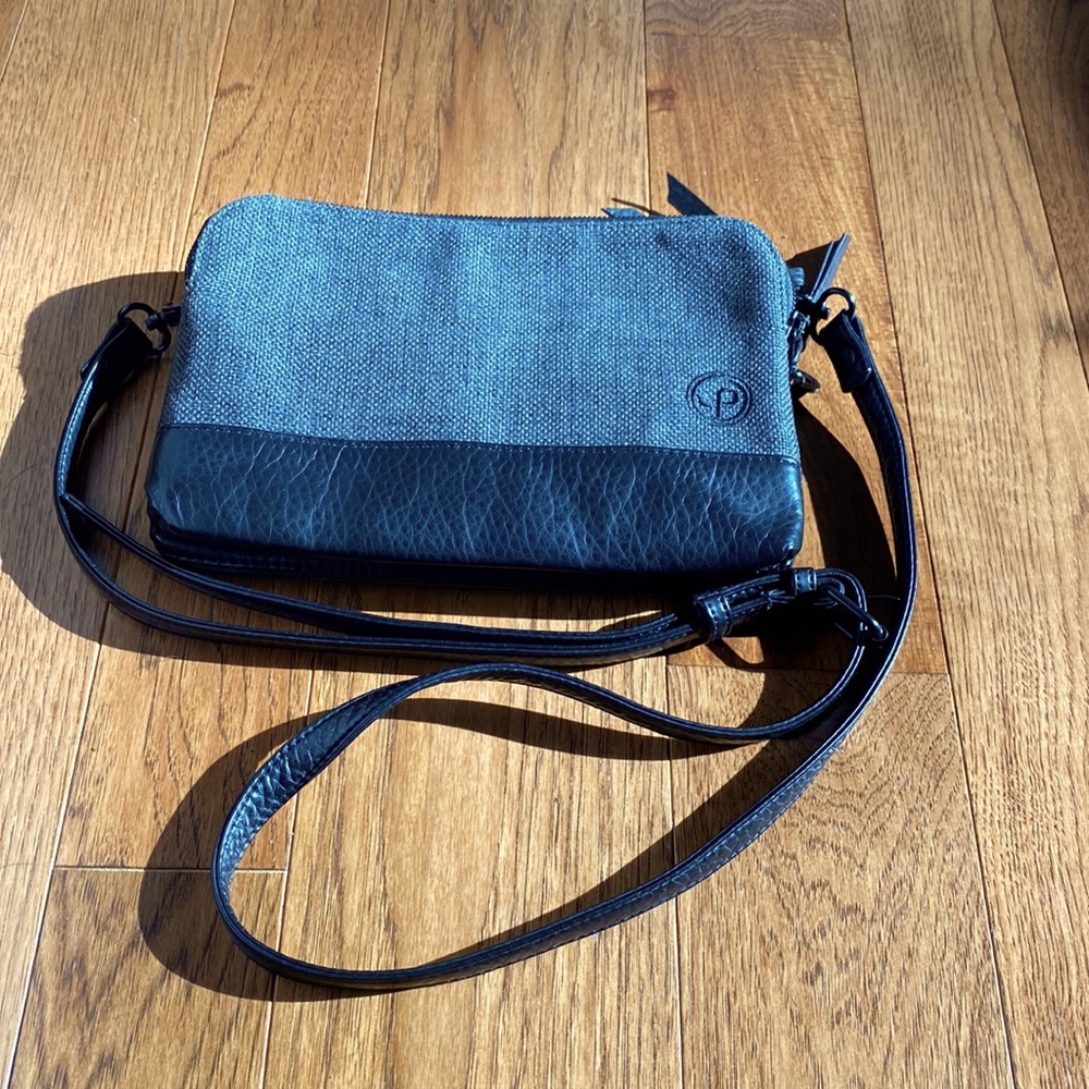 Pistil Hands Off Crossbody Bag Gray and Black